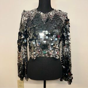 Zara Silver Top